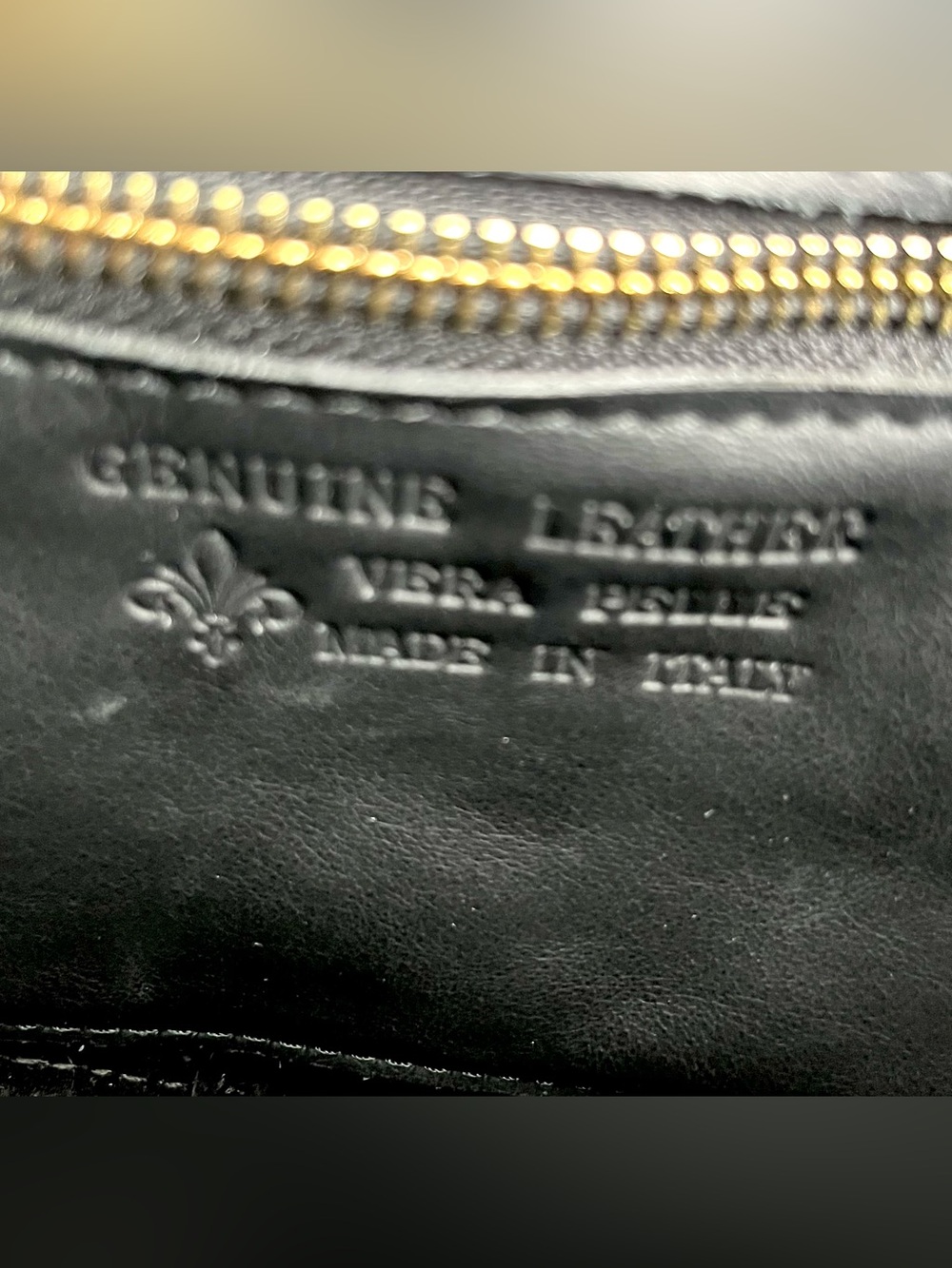 Unica! Firenze Black Bag Genuine Leather Crossbody Purse Quilted Made in Italy - Picture 6 of 10